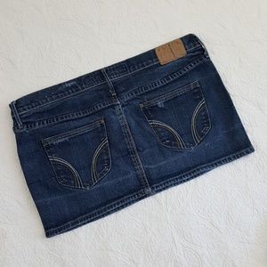 Hollister Destroyed Denim Jean Skirt Sz 5 Stretch
